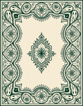 Intricate Floral Scrollwork Cream Rug