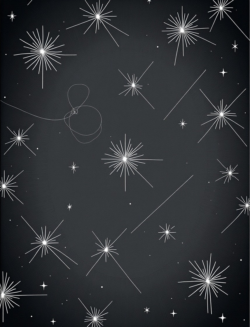 Starburst Pattern On Dark Background Rug