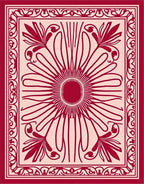 Ornate Floral Sunburst Pattern Rug