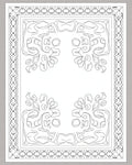 Art Nouveau Abstract Floral Border Rug