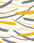 Abstract Yellow Gray Swirls Rug