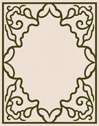 Ornate Scrollwork Vine Pattern Rug