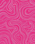 Vivid Pink Swirl Pattern Rug