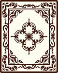 Ornate Vine Flower Central Panel Design Rug