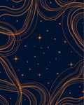 Cosmic Swirls and Starry Night Pattern Rug