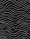 Black Silver Wavy Stripe Pattern Rug
