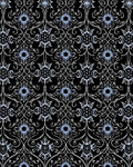 Art Nouveau Sky Blue Floral Scroll Rug