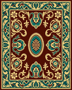 Ornate Floral Baroque Pattern Rug