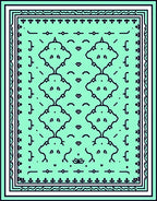 Mint Green Geometric Art Deco Rug