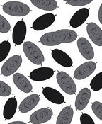 Monochromatic Oval Face Pattern Design Rug