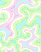Pastel Swirl Abstract Pattern Rug