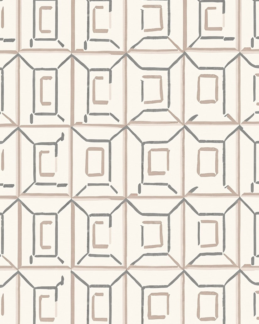 Geometric Square Outline Pattern Rug
