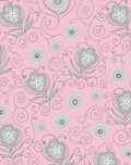 Whimsical Floral Swirl Pattern Rug