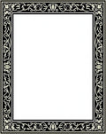 Ornate Abstract Floral Border Design Rug