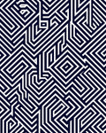 Monochrome Geometric Maze Rug