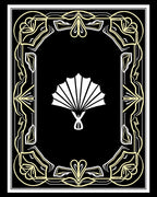 Art Deco Style Fan Emblem Rug