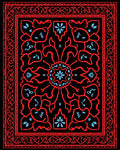 Red Floral Intricate Medallion Rug