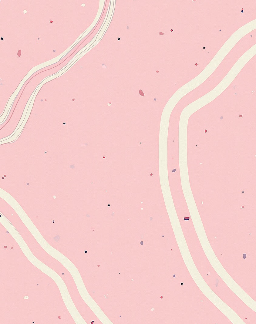 Soft Pink Wavy Speckled Pattern Rug
