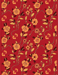 Red Floral Vine Pattern Design Rug