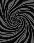 Black Gray Swirl Pattern Rug