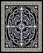 Intricate Floral Swirl Patterned Rug
