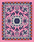 Vibrant Floral Mandala Pattern Rug
