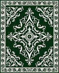 Classic Floral Scroll Medallion Pattern Rug