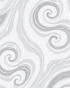 Monochrome Swirl Motion Pattern Rug