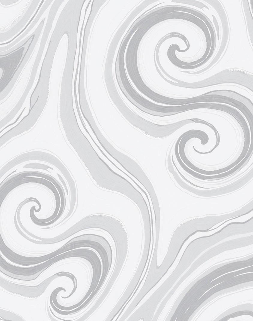Monochrome Swirl Motion Pattern Rug