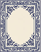 Classic Floral Border Design Rug