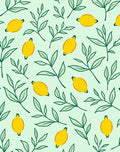 Lemon Branch Leaf Pattern Design Rug