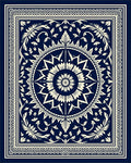 Intricate Floral Mandala Pattern Rug