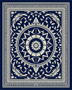 Intricate Floral Mandala Pattern Rug
