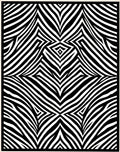 Bold Black White Abstract Waves Rug