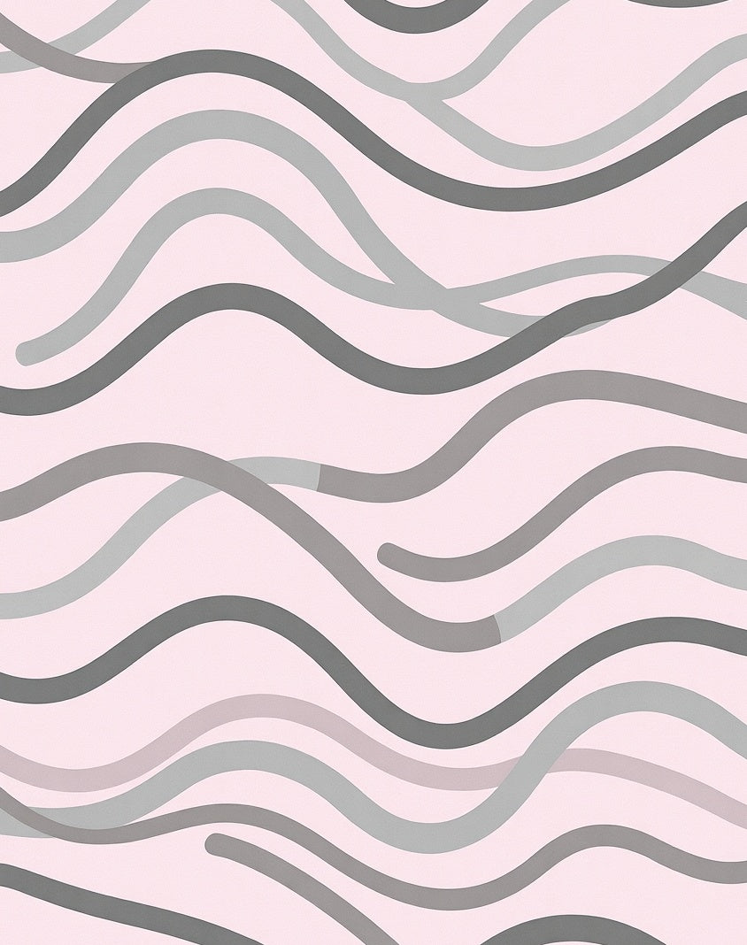 Modern Abstract Wave Pattern Rug