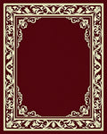 Elegant Floral Border Design Rug