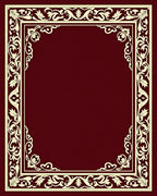 Elegant Floral Border Design Rug