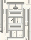 Art Deco Linear Geometric Pattern Rug