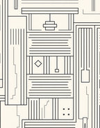 Art Deco Linear Geometric Pattern Rug