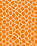 Orange and White Polygon Pattern Rug