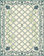 Botanical Garden Lattice Design Rug