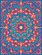 Vibrant Floral Mandala Inspired Pattern Rug