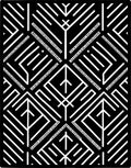 Modern Black White Geometric Pattern Rug