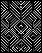 Modern Black White Geometric Pattern Rug