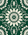 Nature Inspired Floral Mandala Pattern Rug