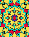 Radiant Starburst Geometric Pattern Rug
