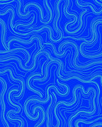 Abstract Blue Swirl Lines Pattern Rug