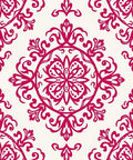 Fuchsia Floral Medallion Pattern Rug