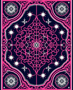 Ornate Pink And White Mandala Design Rug