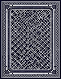 Intricate Geometric Patterned Dark Rug